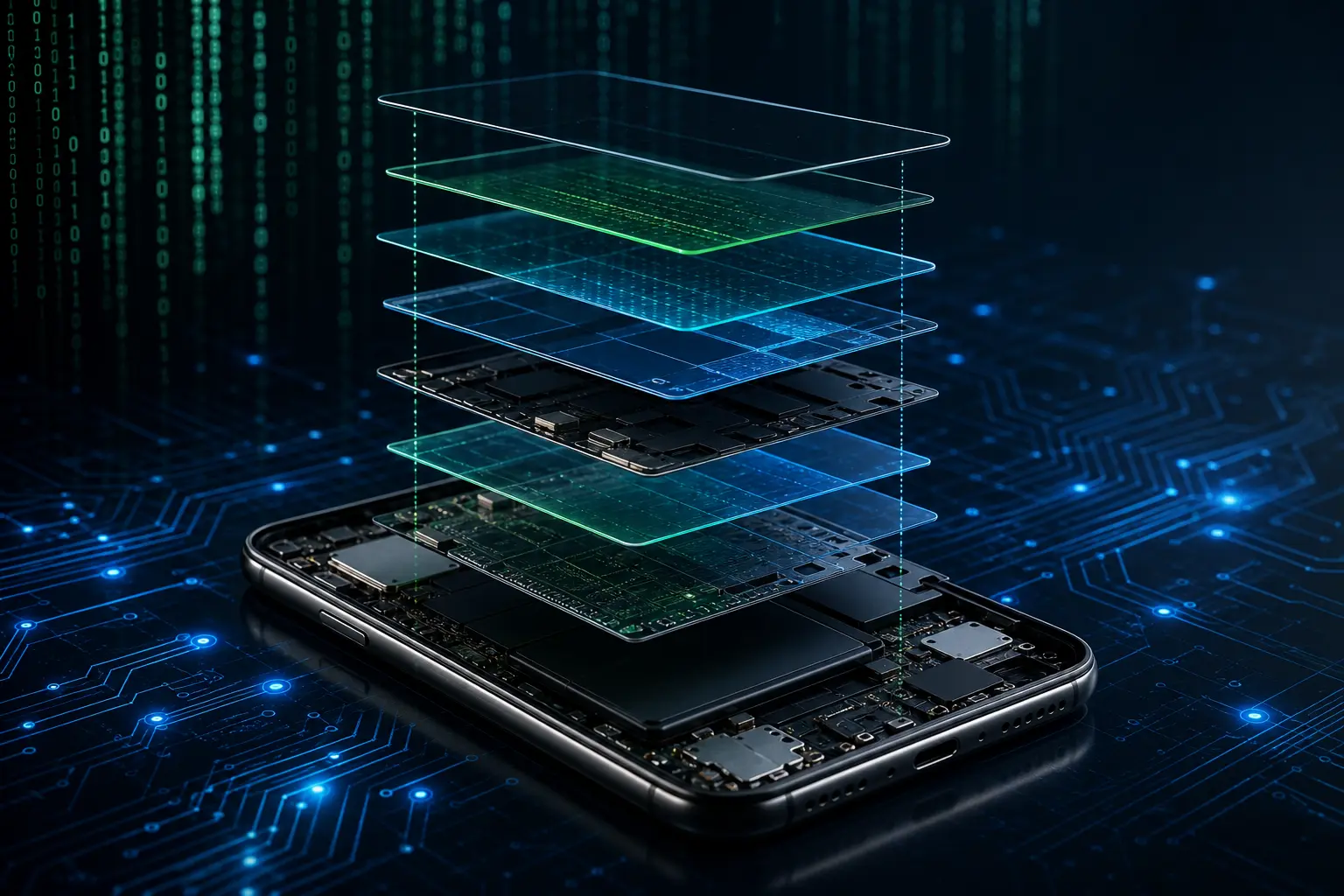 Exploded diagram of an APK file's internal layers